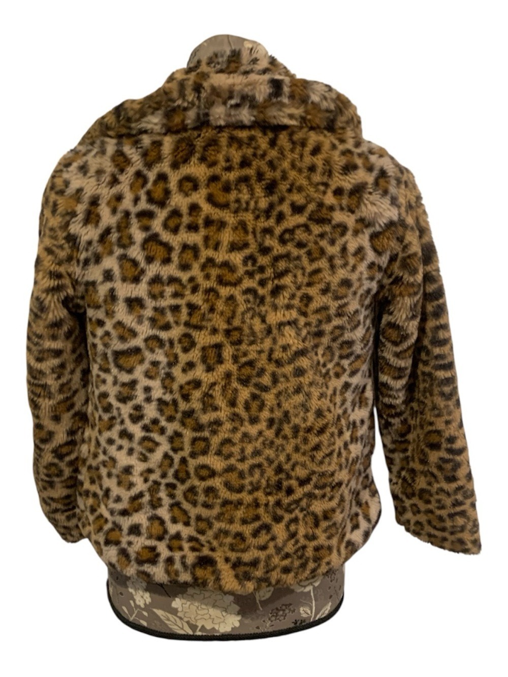 Leopard Print Faux Fur Girl’s Jacket size 10 - Picture 3 of 5
